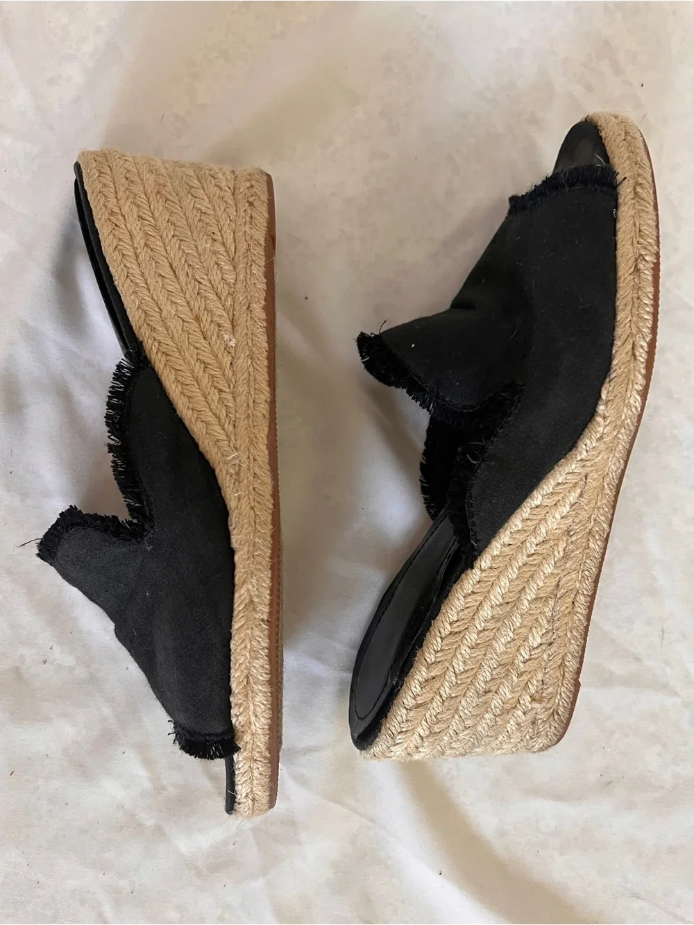 Lauren Ralph Lauren Woven Espadrille Wedge Mule - Black